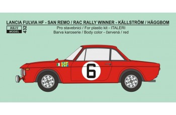 Decal – Lancia Fulvia HF - 1969 San Remo / RAC Rally Winner - Källström / Hägbbom 1/24